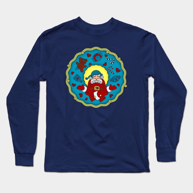 Pastafarian Santa Long Sleeve T-Shirt by Penkin Andrey